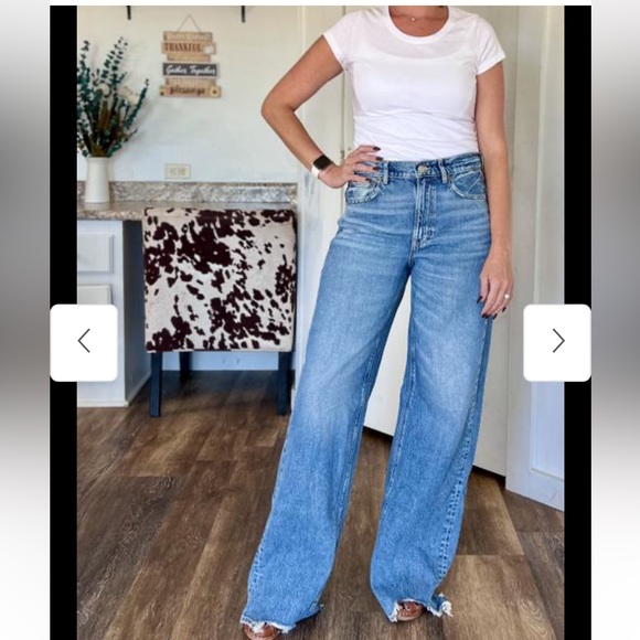 AE Dreamy Drape Wide Leg Jeans - Picture 2 of 5